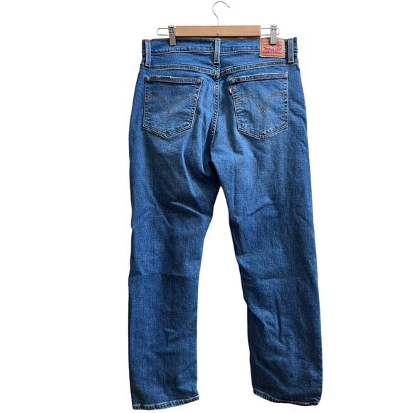 Levi’s Wedgie Straight Button Fly Busted Knee Jeans Size 32x27 Style 349640151 - Picture 2 of 10